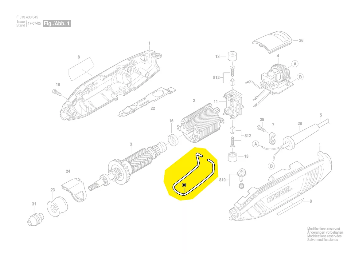 Arceau de suspension réf. 1 600 A00 E0C